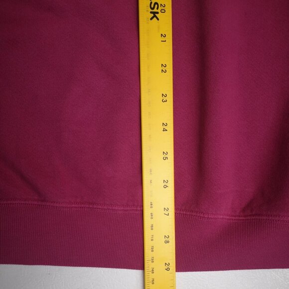 Peloton Ladies Size Large Terry Lined Dark Rose Made in USA Sweat Shirt - Picture 10 of 11